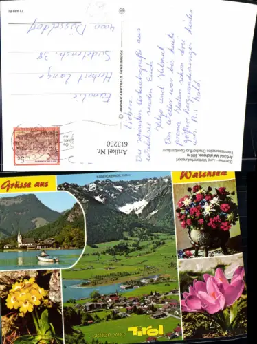 613250,Mehrbild Ak Walchsee m. Kaisergebirge pub Alpine Luftbild 71489 BI