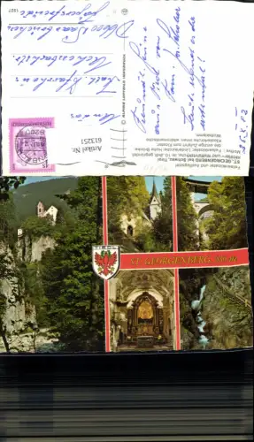 613251,Mehrbild Ak St Georgenberg b. Schwaz Tirol Felsenkloster Lindenkirche Wolfsklamm pub Alpine Luftbild 1527