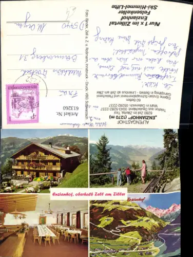 613260,Mehrbild Ak Zell i. Zillertal Alpengasthof Enzianhof