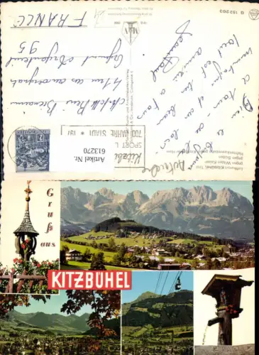 613270,Mehrbild Ak Kitzbühel geg. Wilden Kaiser geg. Süden Hahnenkammbahn