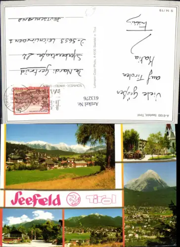 613276,Mehrbild Ak Seefeld i. Tirol Ansicht m. Kirche u. Totale