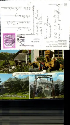 613277,Mehrbild Ak Nesselwängle i. Tirol Gimpelhaus Tannheimer Hütte Dorfbrunnen