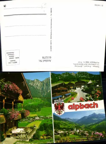 613278,Mehrbild Ak Alpbach Tirol Ansichten