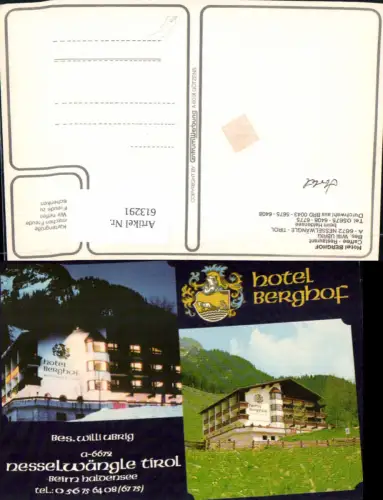 613291,Mehrbild Ak Nesselwängle b. Haldensee Hotel Berghof