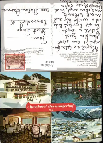 613303,Mehrbild Ak Berwang Tirol Alpenhotel Berwangerhof Hallenbad Winteransicht