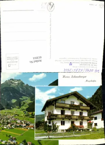 613311,Mehrbild Ak Mayrhofen Zillertal Haus Schneeberger