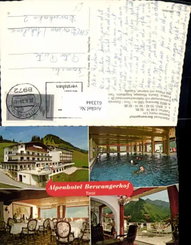 613344,Mehrbild Ak Berwang Tirol Alpenhotel Berwangerhof Hallenbad