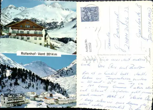 613352,Mehrbild Ak Vent Rofenhof Winteransicht