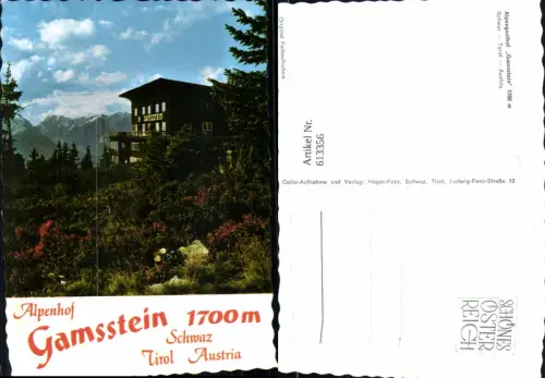 613356,Schwaz Tirol Alpengasthof Gamsstein