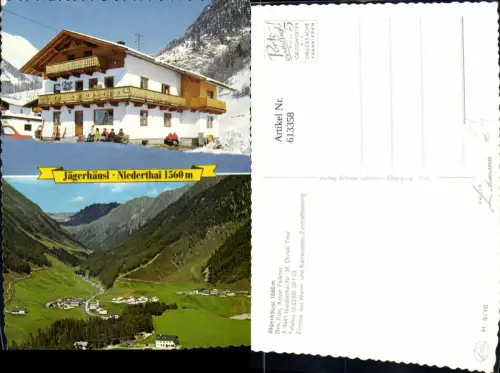 613358,Mehrbild Ak Niederthai Ötztal Jägerhäusl Winter u. Sommer