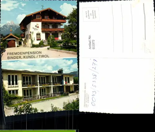 613372,Mehrbild Ak Kundl Tirol Fremdenpension Binder