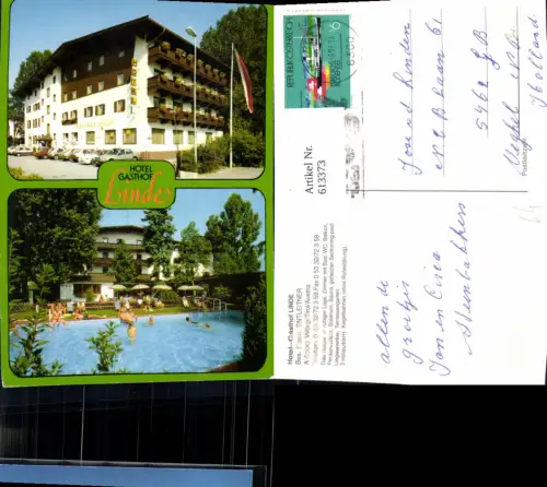 613373,Mehrbild Ak Wörgl Tirol Hotel Gasthof Linde Schwimmbad