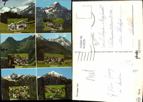 613379,Mehrbild Ak Oetztal Obergurgl Sölden Umhausen Längenfeld Sautens Oetz