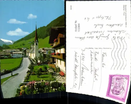 613384,Lanersbach Zillertal Dorfmotiv m. Kirche