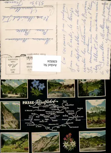 636924,Mehrbild Ak Pässe-Rundfahrt Jochpaß Lech Fernpaß Lermoos Holzgau