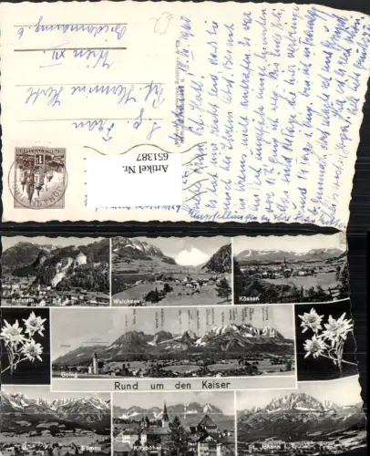 651387,Mehrbild Ak Kufstein Walchsee Kitzbühel Ellmau Kössen Rund u. d. Kaiser