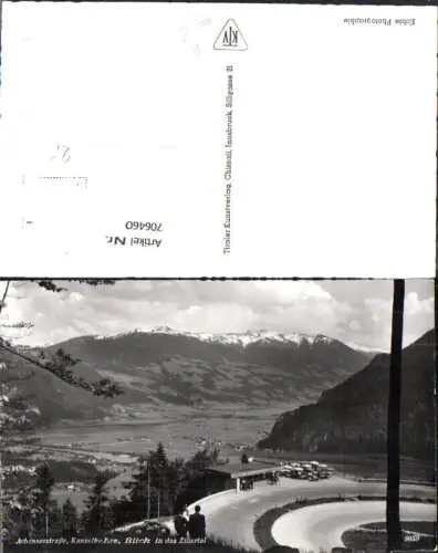 706460 Foto AK Jenbach Achenseestraße Kanzelkehre Blick ins Zillertal