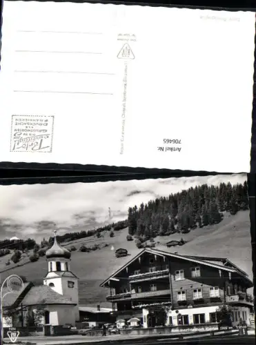 706465 Foto AK Gerlos Ansicht mit Kirche Tankstelle Shell Reklame