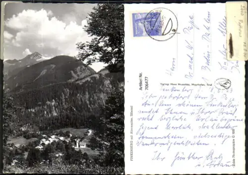706477 Foto AK Finkenberg mit Ahornspitze Zillertal