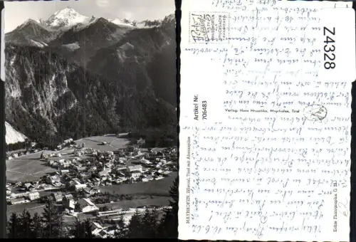 706483 Foto AK Mayrhofen Zillertal mit Ahornspitze