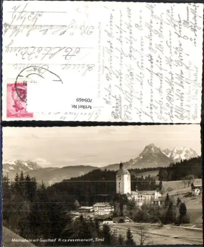 709469 Foto AK Mariastein mit Gasthof Kammerwirt Wallfahrtskirche Stempel Kufstein