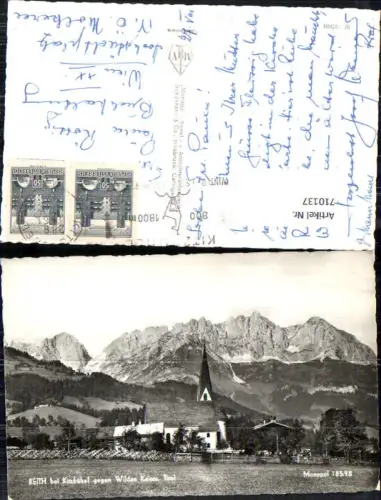 710137 Foto AK Reith b. Kitzbühel geg. Wilden Kaiser Ansicht mit Kirche