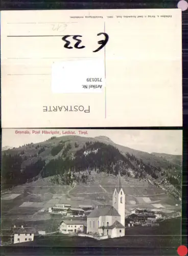 710139 Gramais Post Häselgehr Lechtal Tirol Ansicht mit Kirche