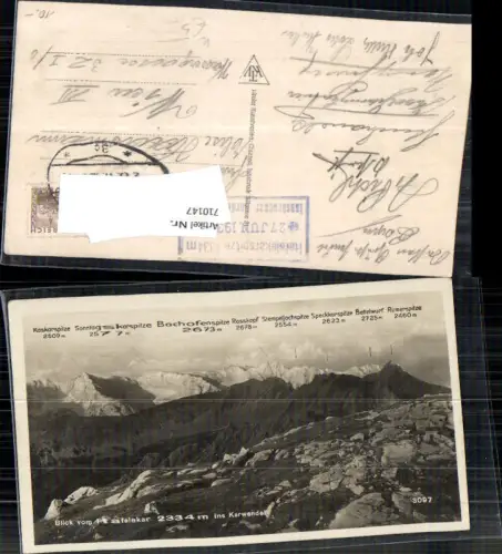 710147 Innsbruck Blick v. Hafelekar ins Karwendel
