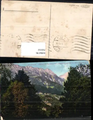 710152 Innsbruck Schloss Weiherburg mit Hungerburgbahn u. Mariabrunn