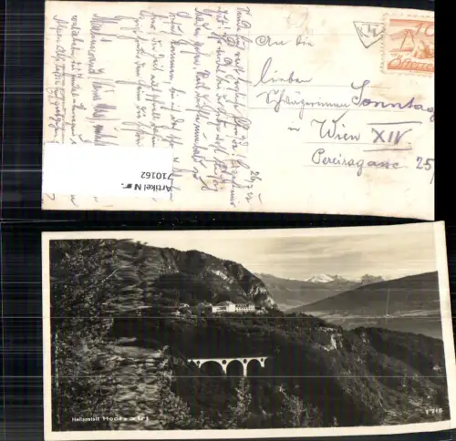 710162 Foto AK Heilanstalt Hochzirl Viadukt Zirl