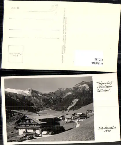 710183 Foto AK Hintertux i. Zillertal Alpenhof pub Foto Maider 1390