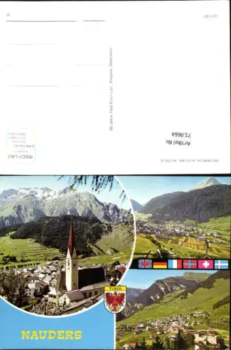 710664 Mehrbild AK Nauders Kirche Ansicht