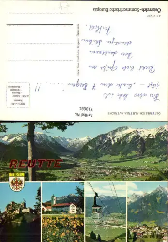 710681 Mehrbild AK Reutte in Tirol Ansichten Seilbahn Gondel Burg Ruine