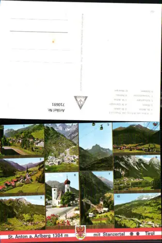 710691 Mehrbild AK St Anton a. Arlberg Flirsch Vallugabahn Schnann Pettnau Strengen
