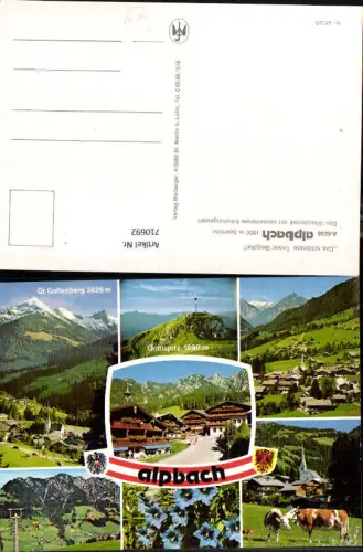 710692 Mehrbild AK Alpbach in Tirol Gr. Galtenberg Gratlspitz Kühe Enzian
