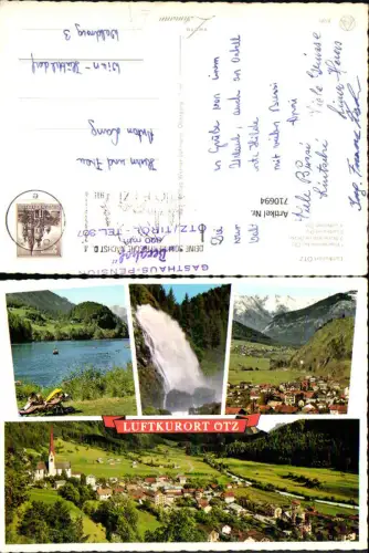710694 Mehrbild AK Ötz Piburgersee Stuibenfall im Ötztal Wasserfall Dorfansicht