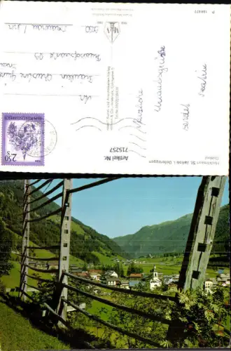 715257 St Jakob in Defereggen Osttirol Ansicht mit Holzzaun i. Vordergrund