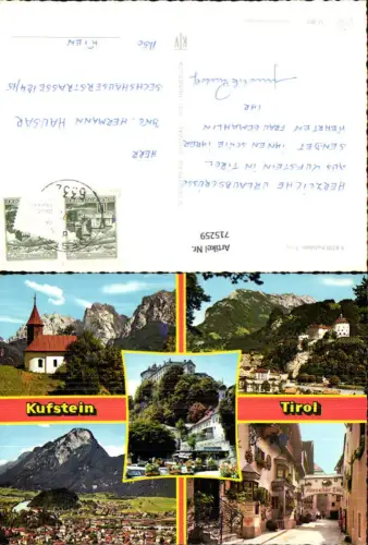 715259 Mehrbild AK Kufstein Antonius-Kapelle Festung Auracher Löchl