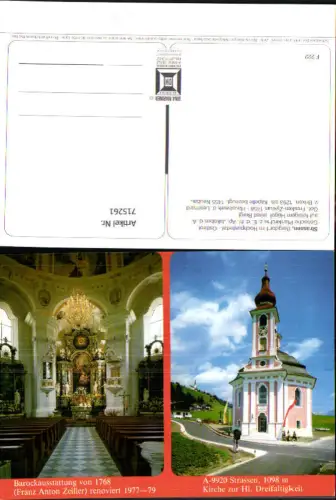 715261 Mehrbild AK Gemeinde Strassen Hochpustertal Pfarrkirche Inneres Altar