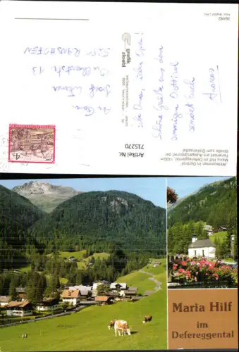 715270 Mehrbild AK Maria Hilf im Defereggental Rinder Kühe Kirche
