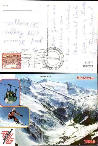 715279 Mehrbild AK Hintertux Tirol Wintersport Seilbahn Gondel