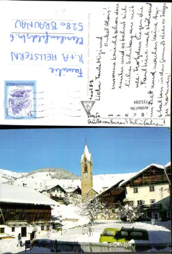715284 Motiv aus Serfaus a. d. Sonnenterrasse Tirols Winteransicht VW Bully Kirche