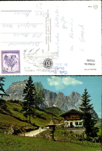 715290 St Johann i. Tirol Motiv Haus Bildstock Bergkulisse