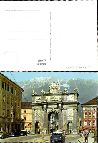715300 Foto AK Innsbruck Tirol Triumphpforte VW Käfer