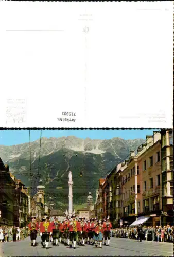 715301 Foto AK Innsbruck Maria-Theresien-Straße Musikkapelle Wilten Musik
