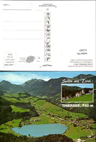 715307 Mehrbild AK Thiersee mit Mitterland u. Hinterthiersee Kirche Alpine Luftbild F 68526