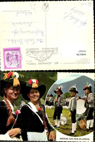 715317 Mehrbild AK St Johann Tirol Zillertal Volkstrachten Musik