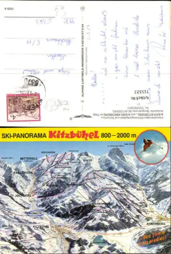 715322 Lagekarte Kitzbühel Aurach Kirchberg Aschau Wintersport pub Alpine Luftbild 1920 A