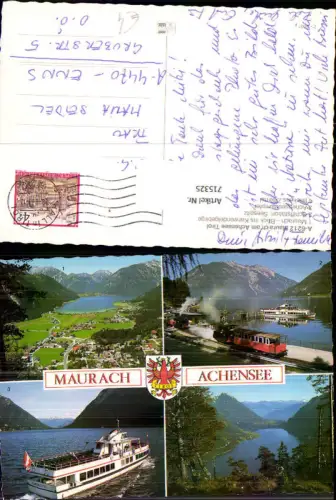 715325 Mehrbild AK Maurach Achensee Dampfer Schiff St Benedikt Eisenbahn Dampflok