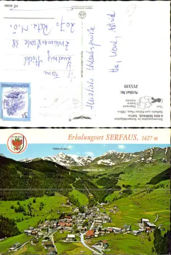 715339 Fliegeraufnahme Serfaus mit Kölner Haus pub Alpine Luftbild FÖ 63694